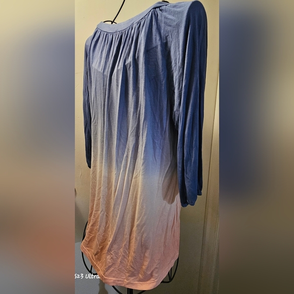 Women's Ombre Blue and Pink Top Size Xl Kate & Mallory - Picture 3 of 8